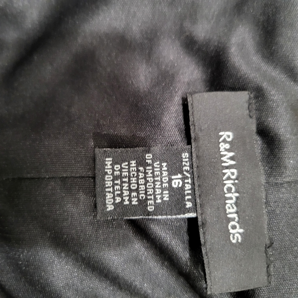 R&M Richard, black, special occasion, sleeveless, has some sequence sz16,stretch - Picture 7 of 9